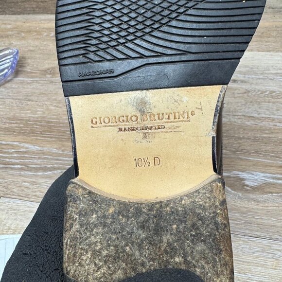 Giorgio Brutini Hi Shine/Grain Brown Leather Cap Toe Oxfords Men's Size … - Picture 5 of 7